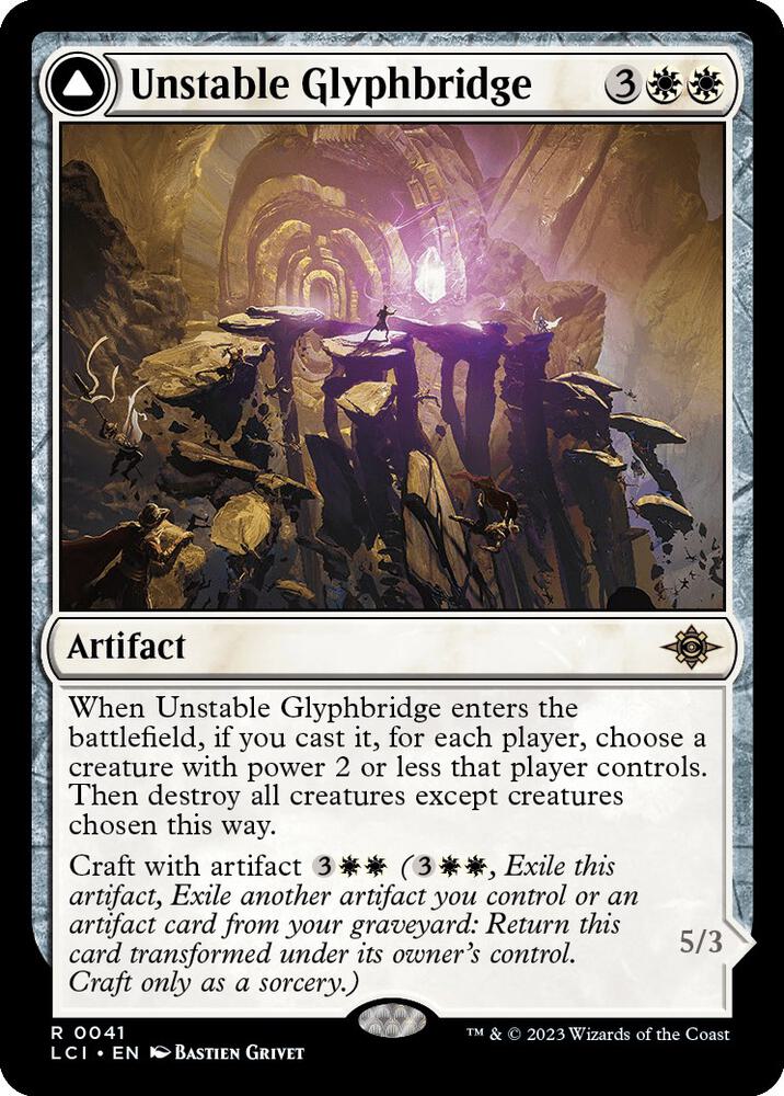 Unstable Glyphbridge // Sandswirl Wanderglyph 41/291 (The Lost Caverns of Ixalan)  - Foil