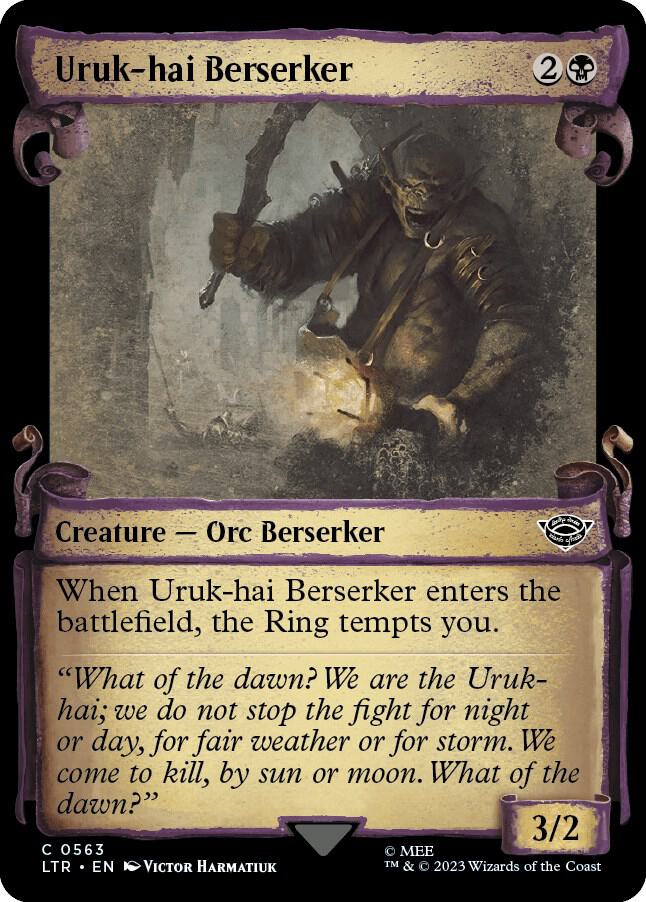 Uruk-hai Berserker 563 (Universes Beyond: The Lord of the Rings: Tales of Middle-earth)  - Showcase Scroll Foil