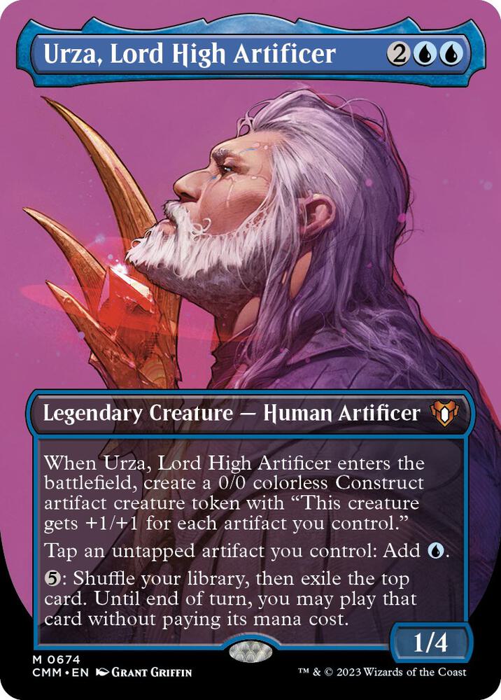 Urza, Lord High Artificer 674/451 (Commander Masters)  - Borderless Foil