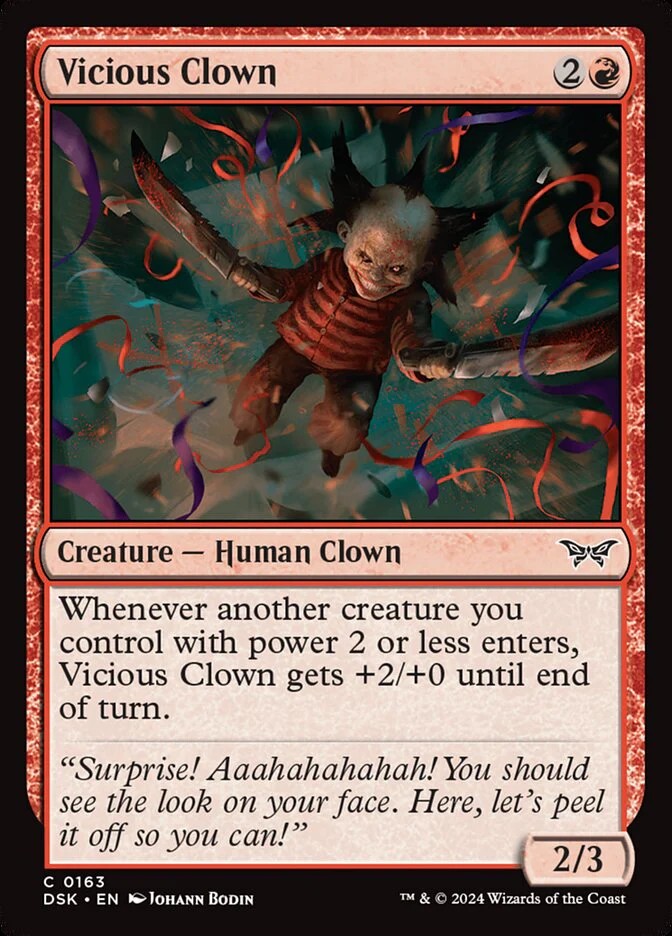 Vicious Clown 163 (Duskmourn: House of Horror)  - Foil