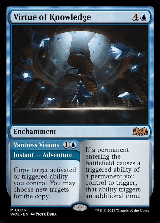 Virtue of Knowledge // Vantress Visions 76 (Wilds of Eldraine)  - Foil