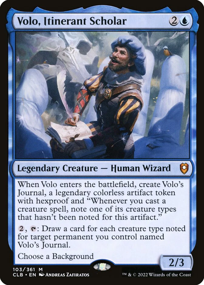 Volo, Itinerant Scholar 103/361 (Commander Legends: Battle for Baldur's Gate)  - Foil