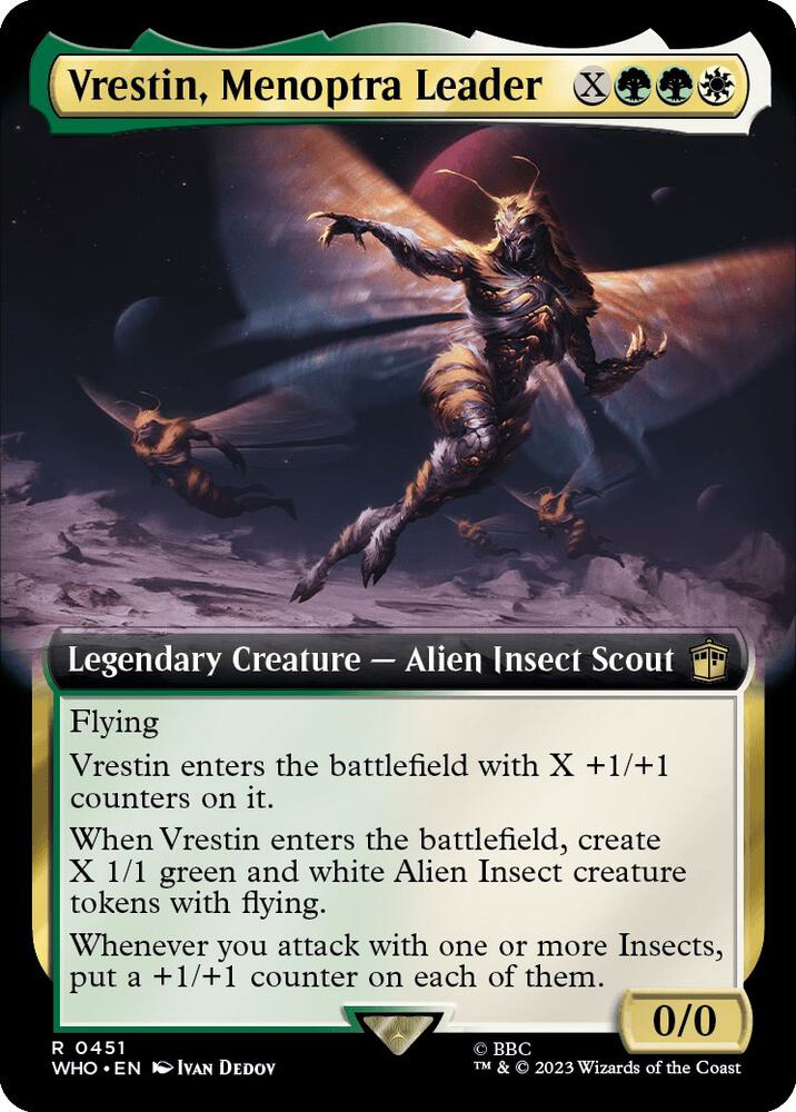 Vrestin, Menoptra Leader 451/331 (Universes Beyond: Doctor Who)  - Extended Art Foil