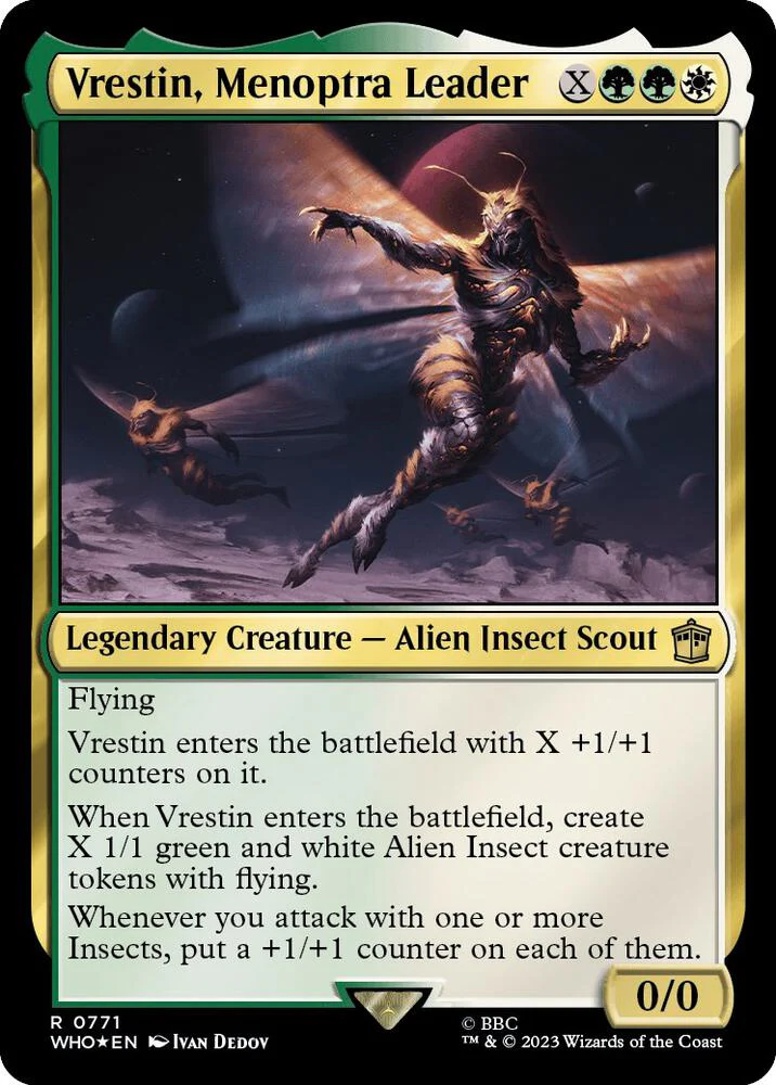 Vrestin, Menoptra Leader 771/331 (Universes Beyond: Doctor Who)  - Surge Foil