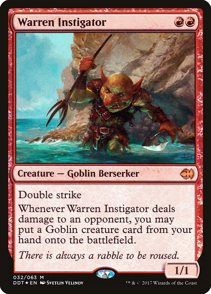 Warren Instigator 32/63 (Duel Decks: Merfolk vs. Goblins)  - Foil