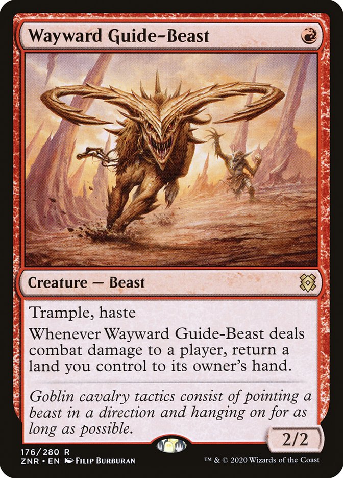 Wayward Guide-Beast 176/280 (Zendikar Rising)  - Foil