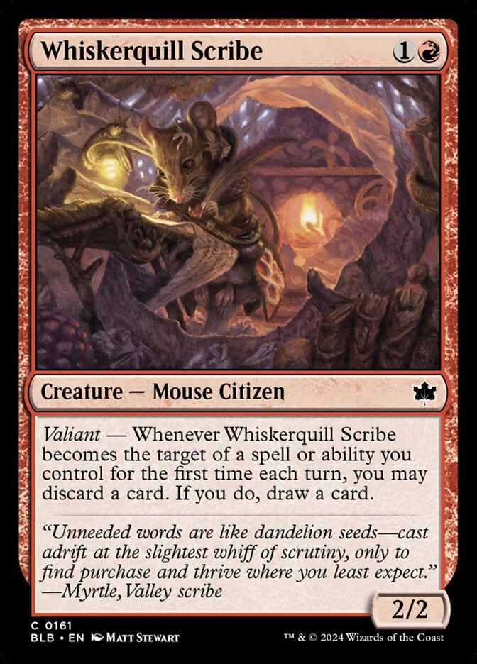 Whiskerquill Scribe 161 (Bloomburrow)