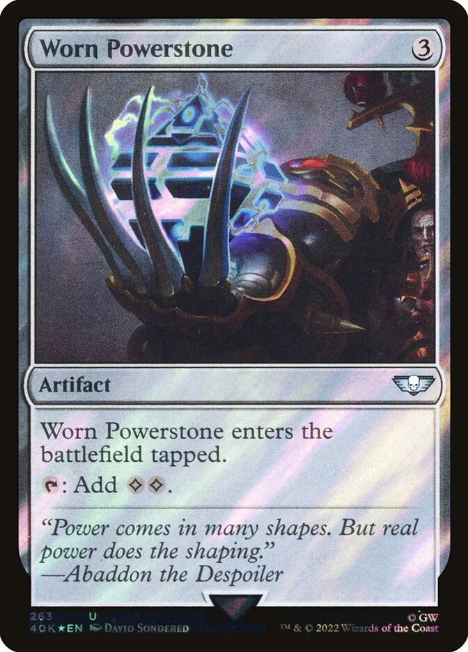 Worn Powerstone  263★/617 (Universes Beyond: Warhammer 40,000)  - Surge Foil