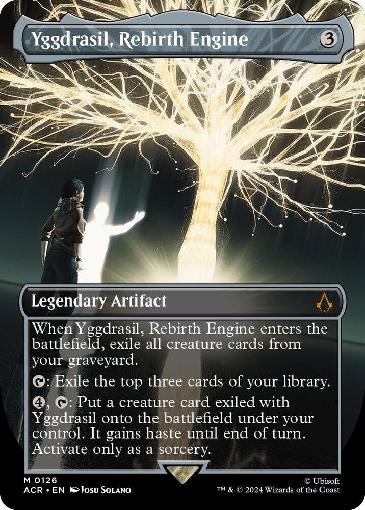 Yggdrasil, Rebirth Engine 126/110 (Universes Beyond: Assassin's Creed)  - Borderless Foil
