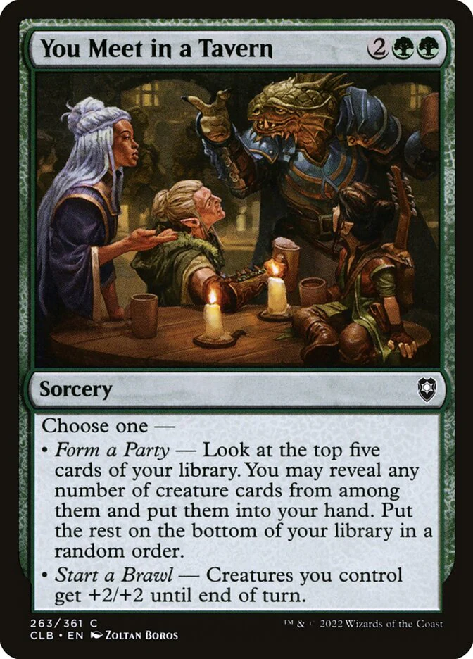You Meet in a Tavern 263/361 (Commander Legends: Battle for Baldur's Gate)