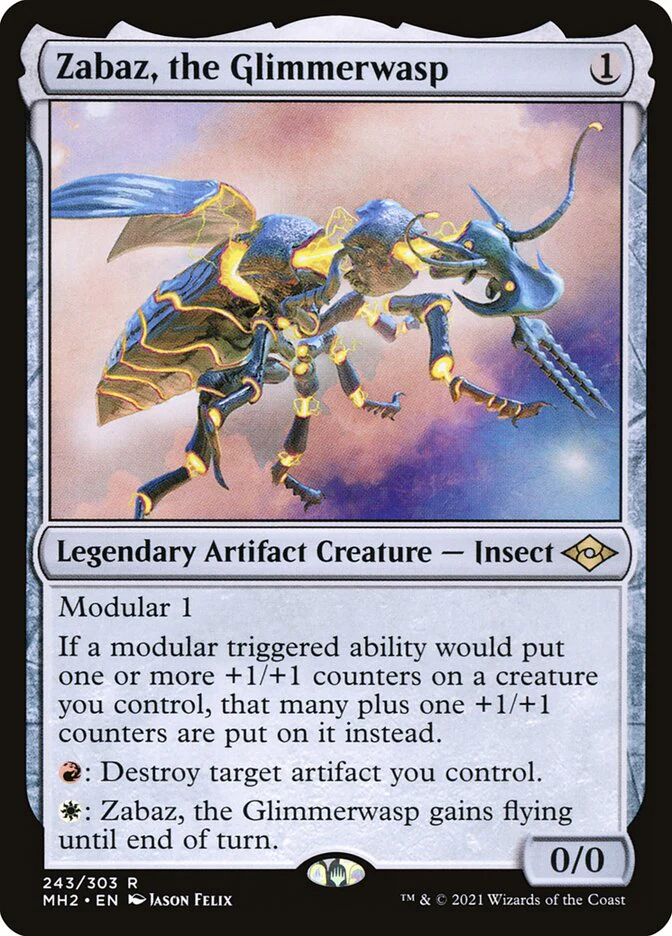 Zabaz, the Glimmerwasp 243/303 (Modern Horizons 2) - Foil