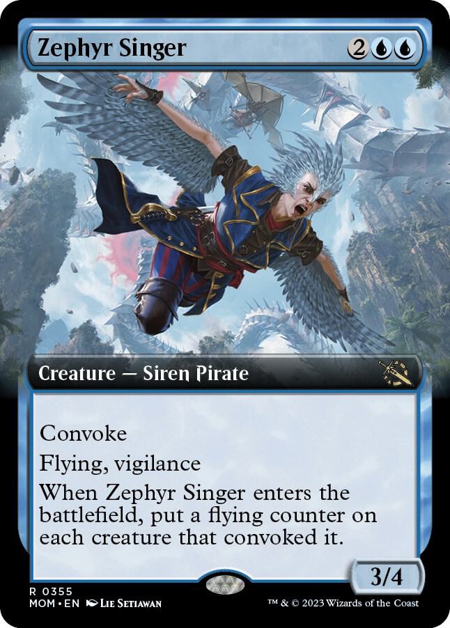 Zephyr Singer 355/291 (March of the Machine)  - Extended Art Foil