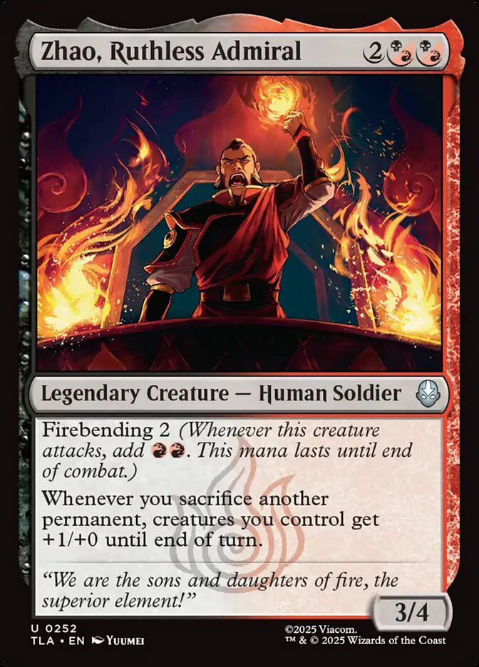 Zhao, Ruthless Admiral 252/286 (Avatar: The Last Airbender)