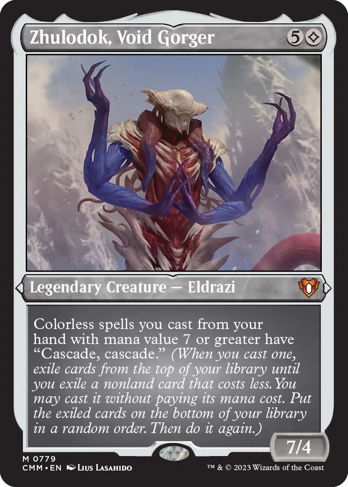 Zhulodok Void Gorger Display Commander Foil Etched Thick Stock 779 (Commander Masters)  - Foil