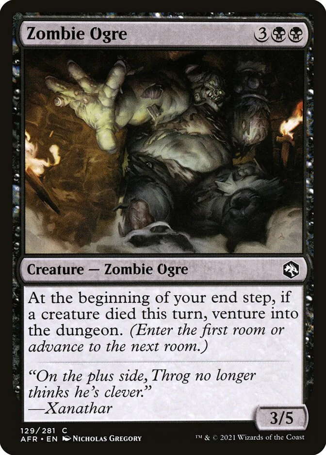 Zombie Ogre 129/281 (Adventures in the Forgotten Realms)  - Foil