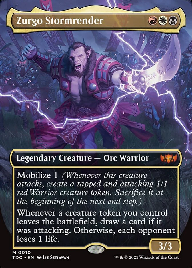 Zurgo Stormrender 10 (Commander: Tarkir: Dragonstorm)  - Borderless Foil