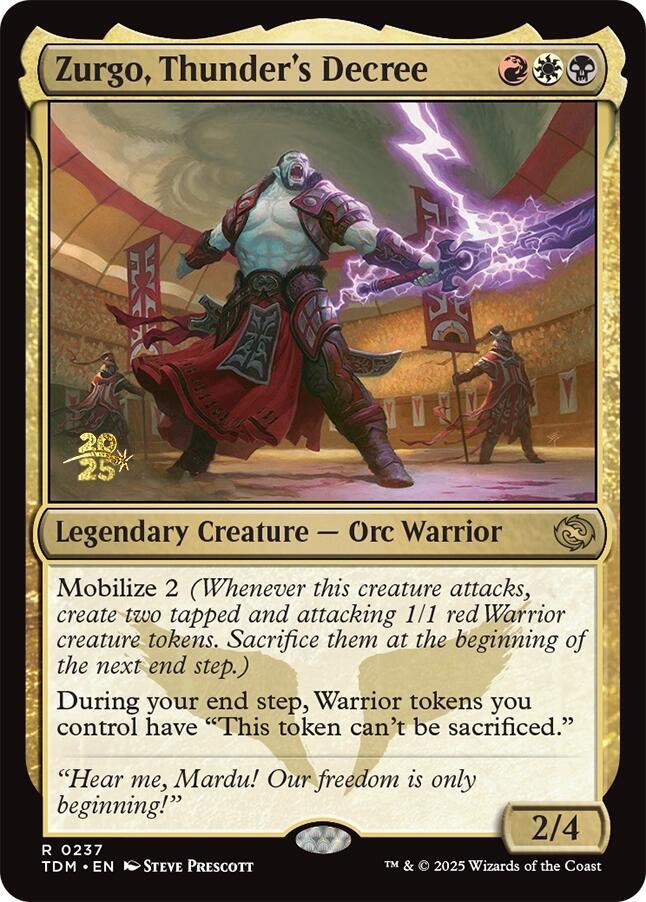 Zurgo Thunder's Decree 237 (Prerelease Cards)  - Foil